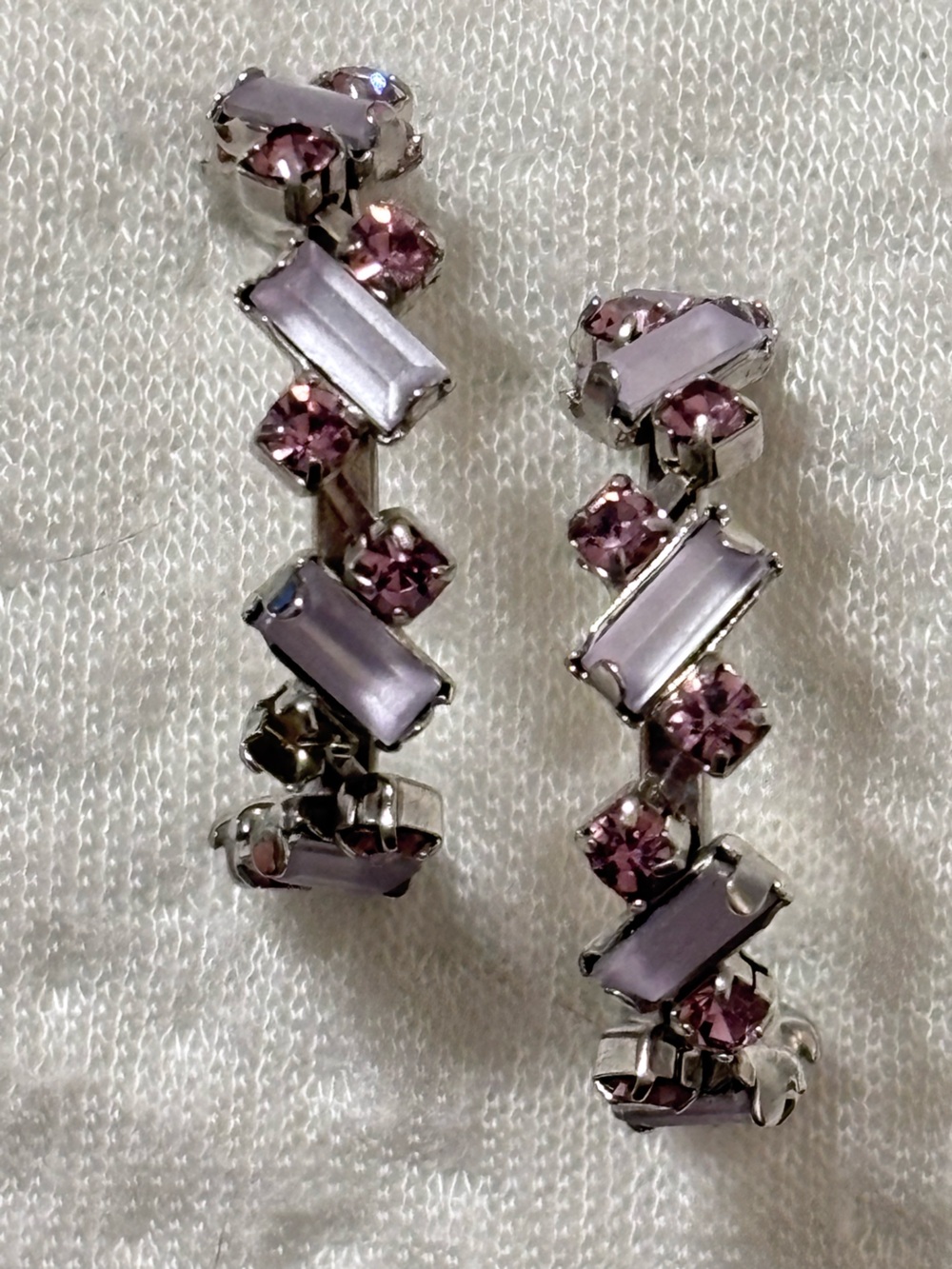 Delicate Pink Crystal Drop Earrings - Women Jewelry